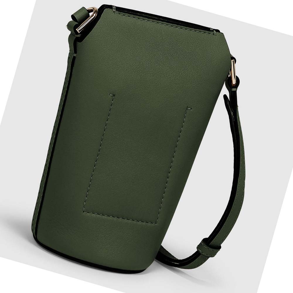 Women's Ecco Textureblock Pot Shoulder Bags Green | SG 391SGL